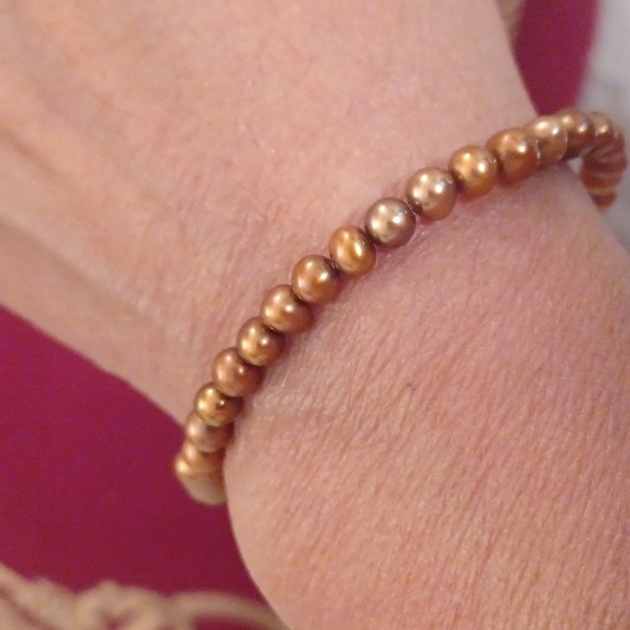 Real Pearl chocolate bracelet - Picture 4 of 6